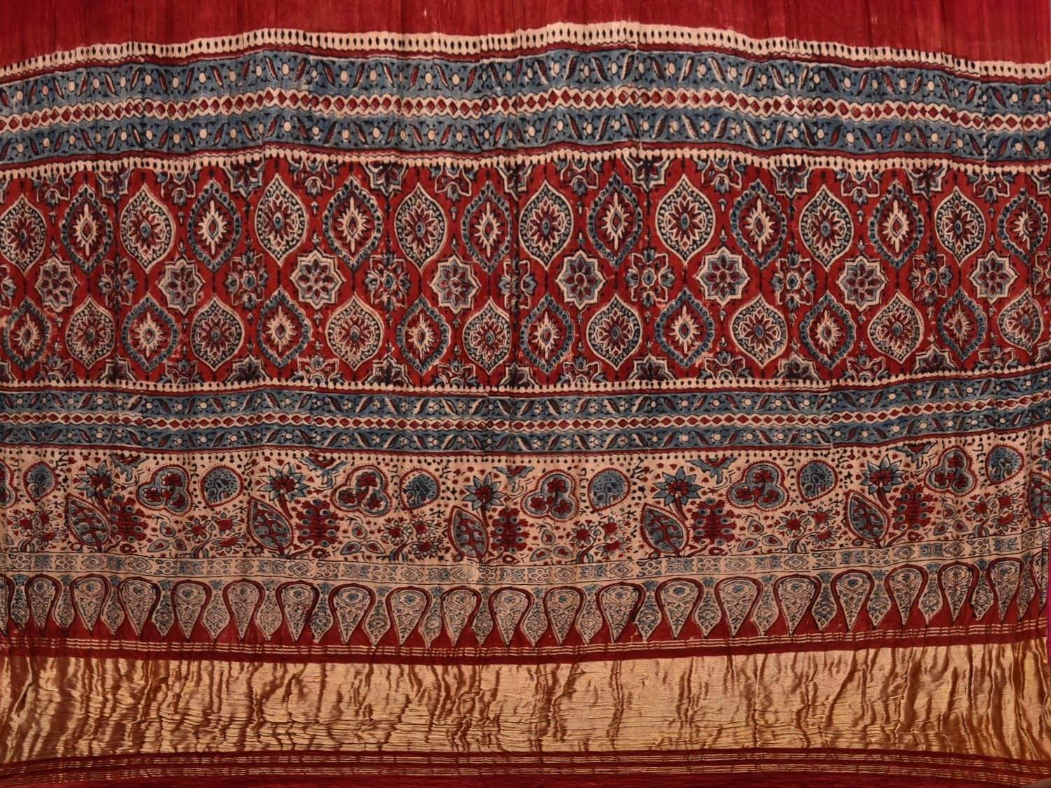 Pink Bandhani Silk Handloom Saree with Kalamkari Print Design bn0161