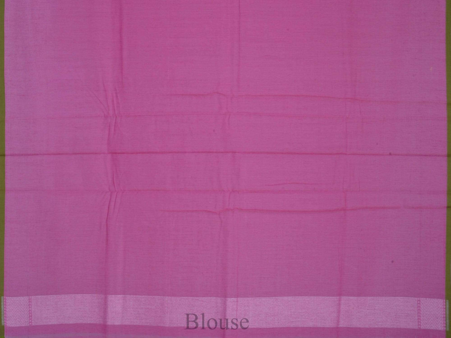 Pink Cotton Cut Work Handloom Saree with Zig-Zag Design o0192