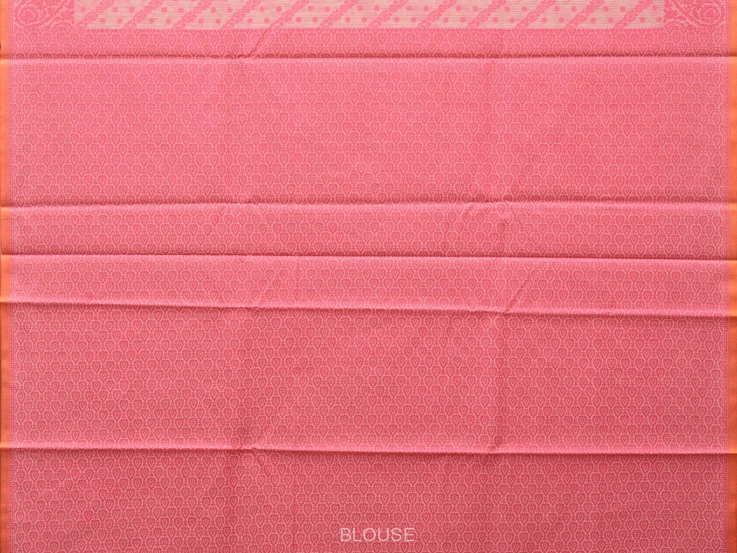 Pink Cut Work Sico Cotton Saree with Diagonal and Mango Border Design o0421