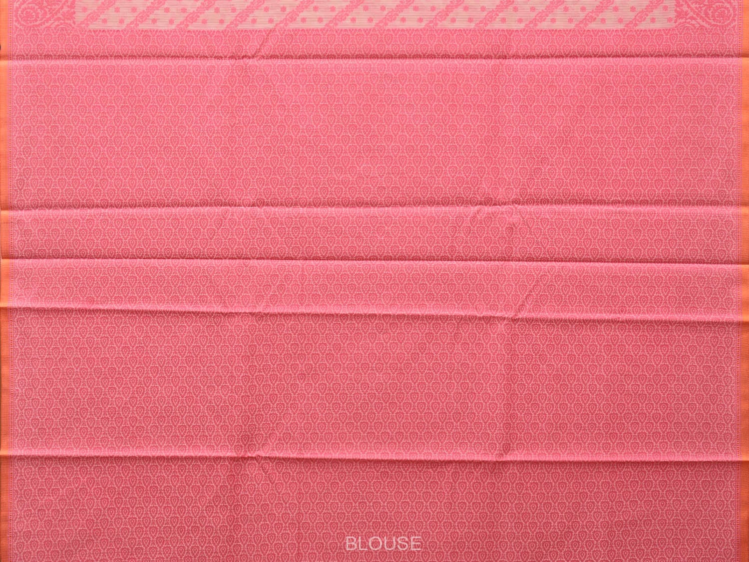 Pink Cut Work Sico Cotton Saree with Diagonal and Mango Border Design o0421