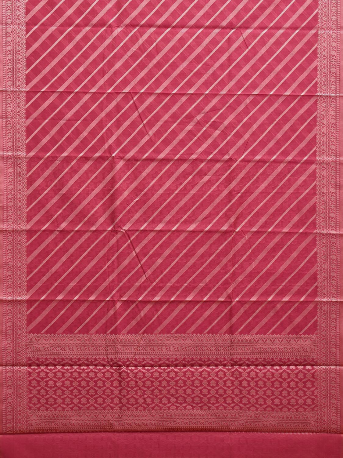 Pink Dhakai Jamdani Cotton Viscose Saree with Diagonal and Border Design dj0060