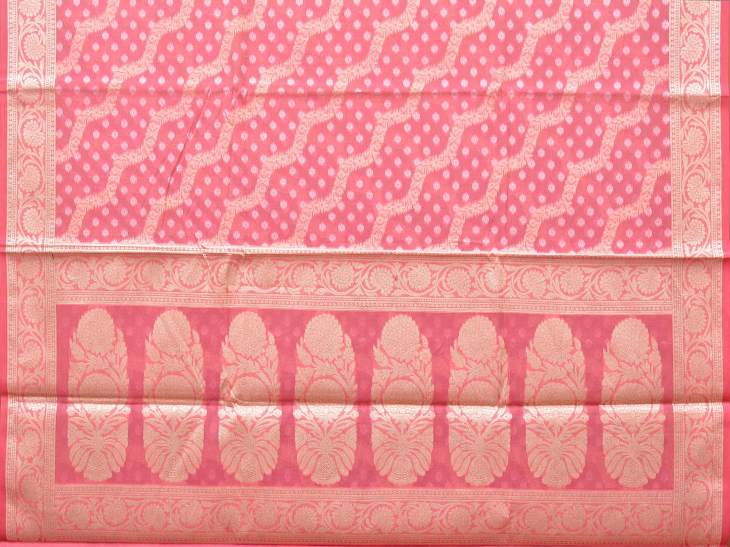 Pink Dhakai Jamdani Cotton Viscose Saree with Diagonal Design dj0040