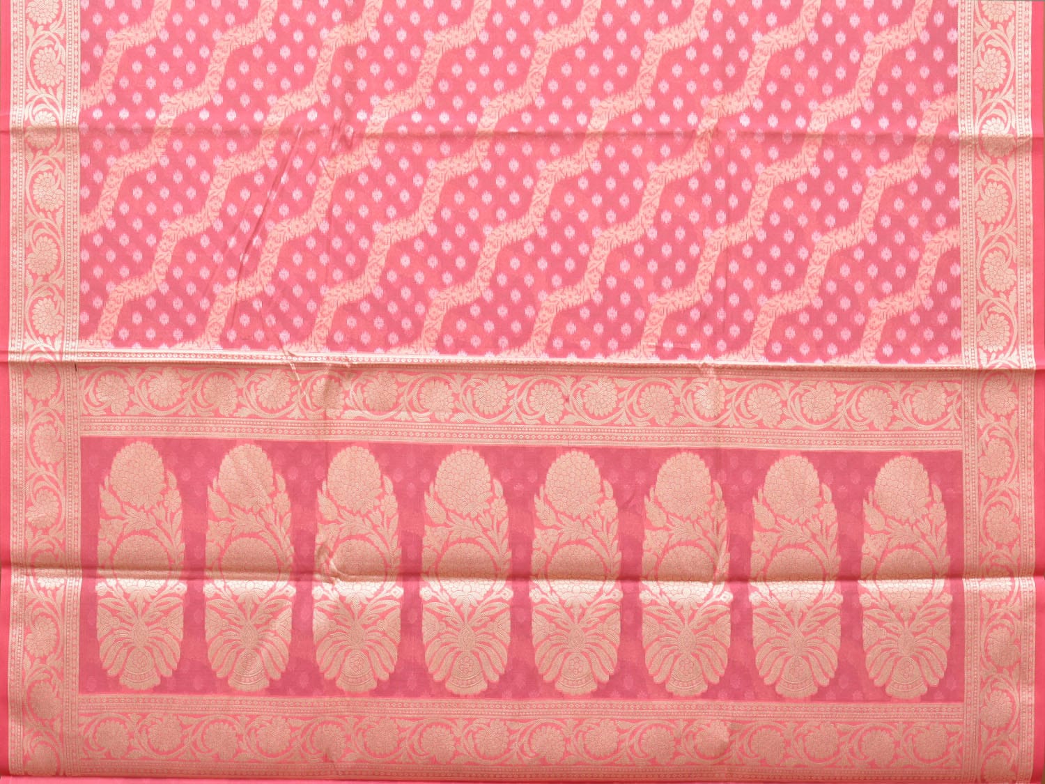 Pink Dhakai Jamdani Cotton Viscose Saree with Diagonal Design dj0040