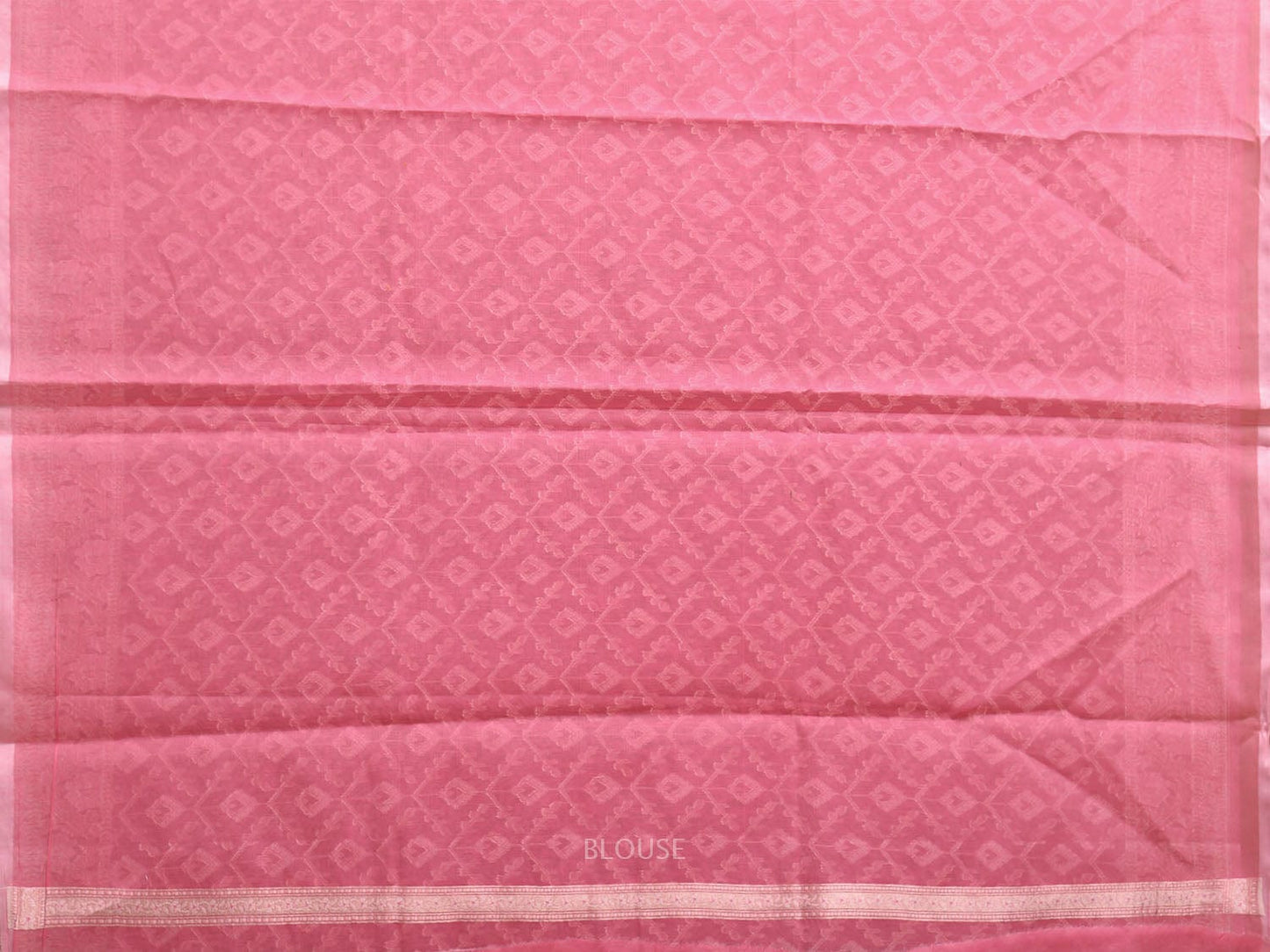 Pink Dhakai Jamdani Cotton Viscose Saree with Grill Body and Border Design dj0096