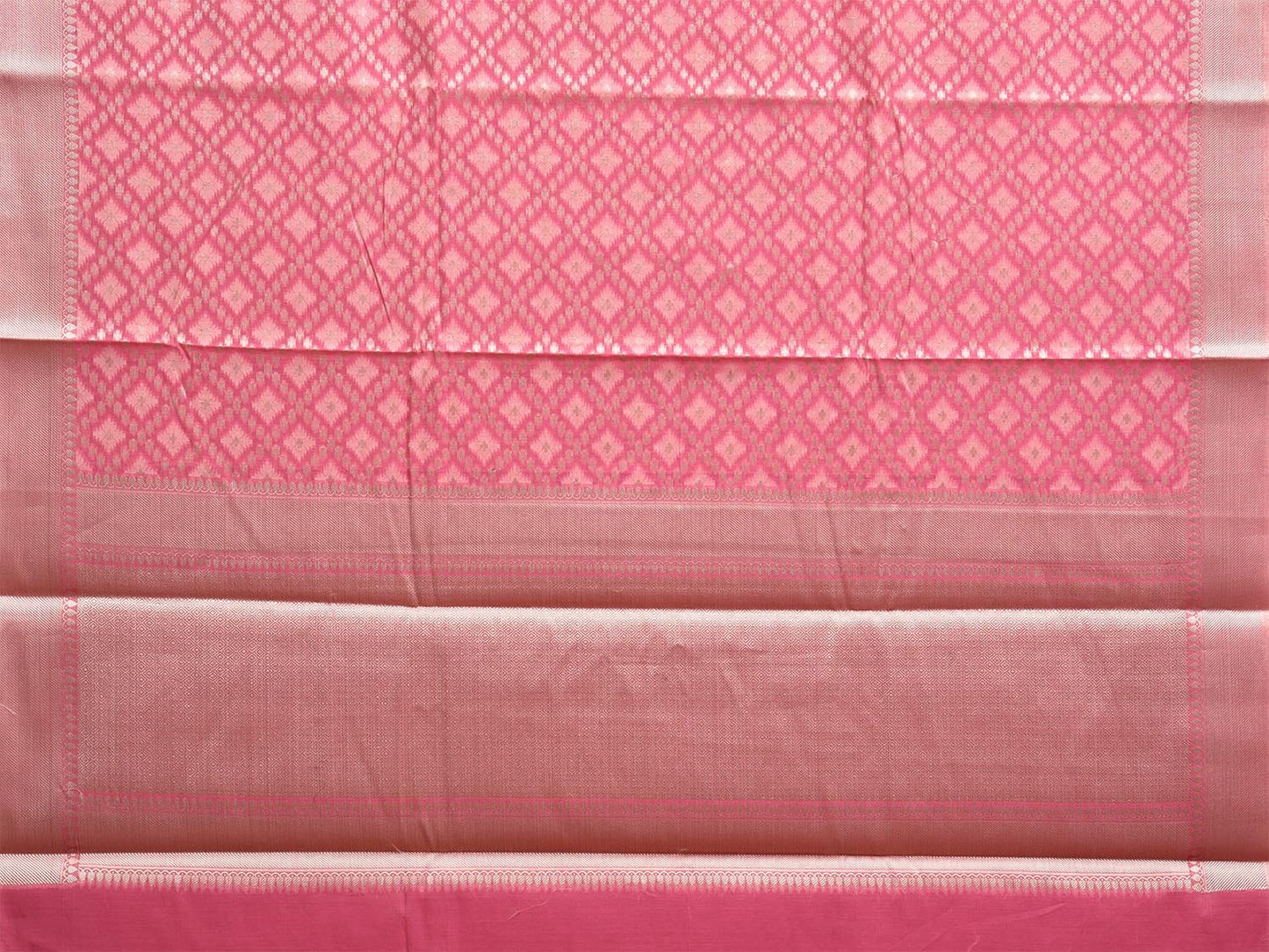 Pink Dhakai Jamdani Cotton Viscose Saree with Grill Design dj0034