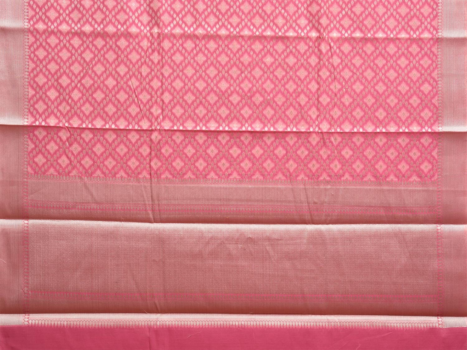 Pink Dhakai Jamdani Cotton Viscose Saree with Grill Design dj0034