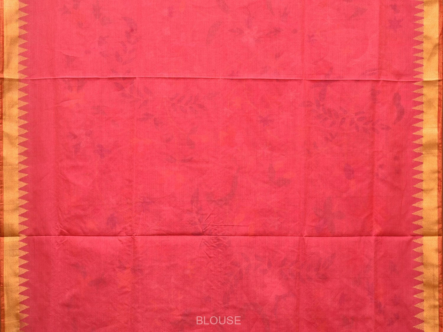 Pink Khadi Cotton Handloom Saree with All Over Floral and Birds Design kh0631