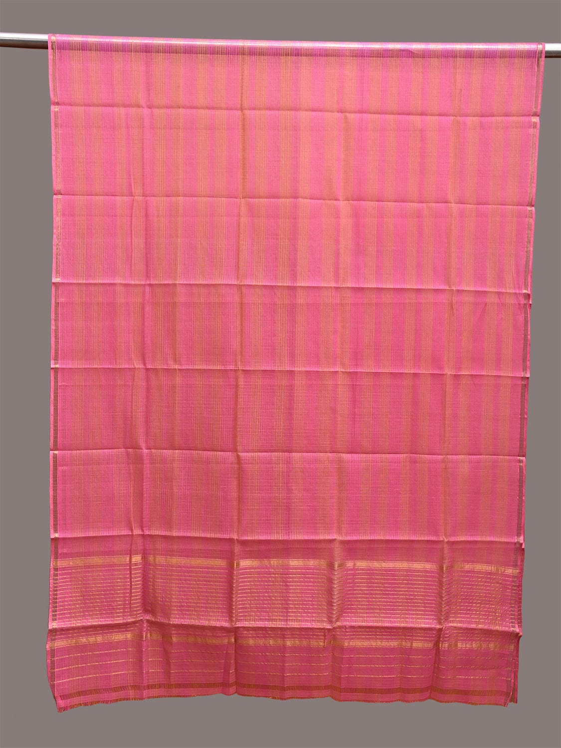 Pink Kota Silk Handloom Dupatta with Strips Design ds3652