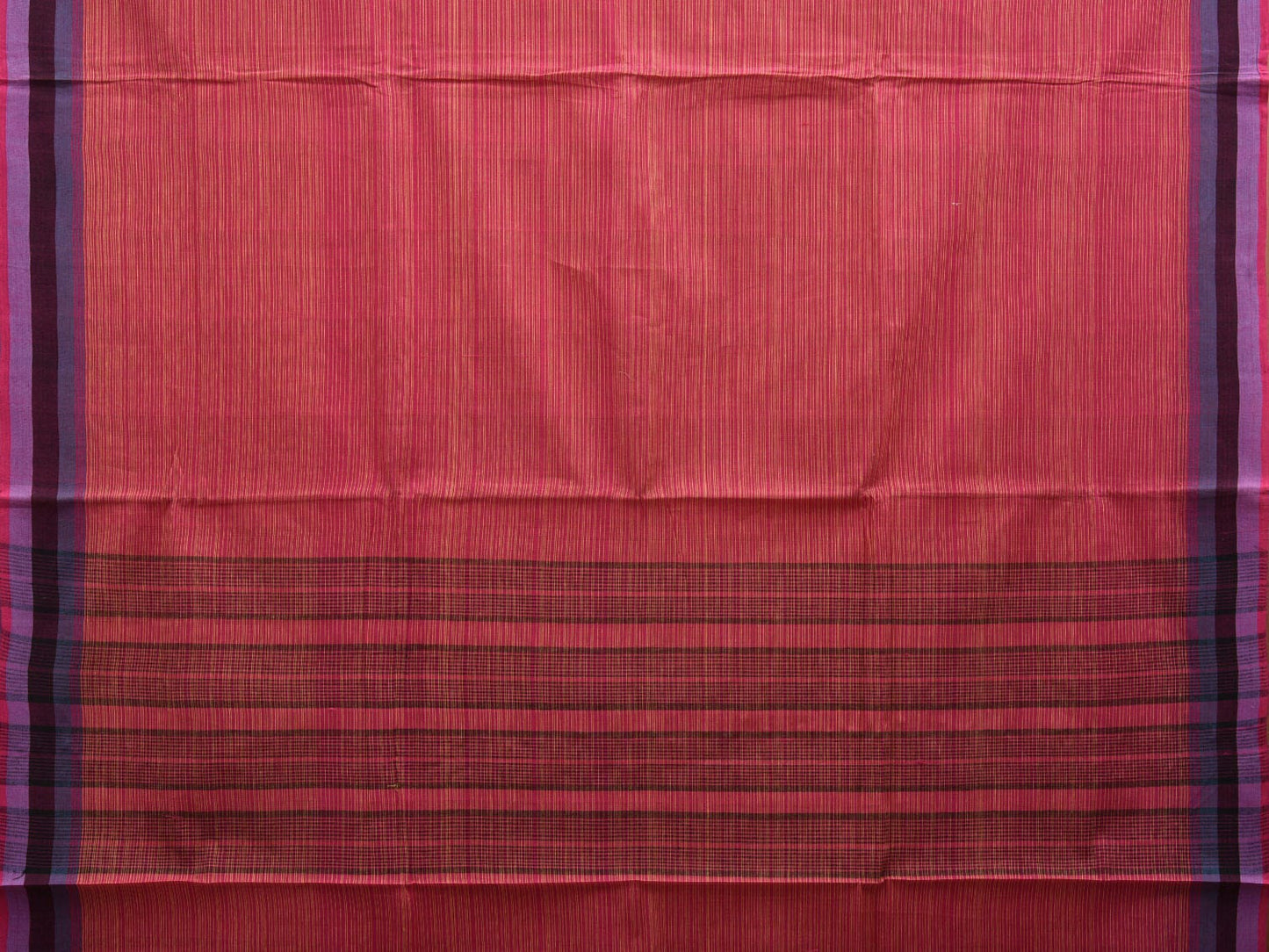 Pink Mangalgiri Cotton Handloom Saree with Strips Design mn0062