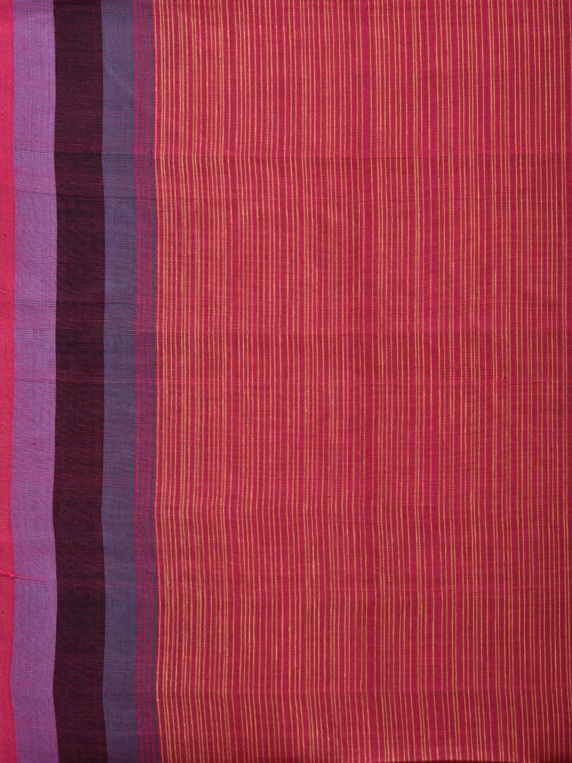 Pink Mangalgiri Cotton Handloom Saree with Strips Design mn0062