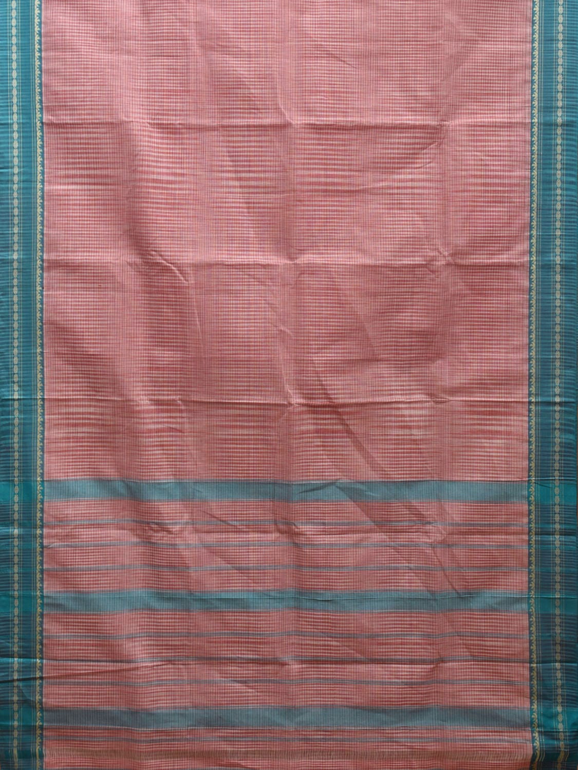 Pink Narayanpet Cotton Handloom Saree with Big Border Design No Blouse np0919