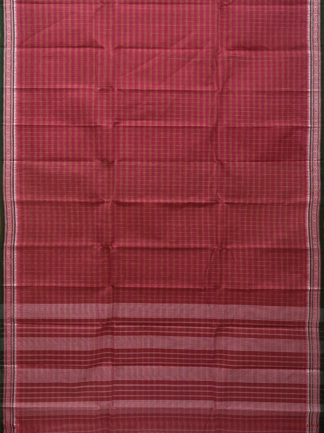 Pink Narayanpet Cotton Handloom Saree with Check Design No Blouse np0606