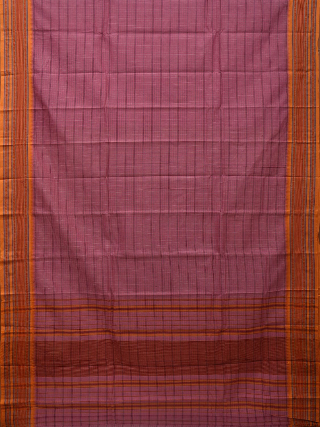 Pink Narayanpet Cotton Handloom Saree with Check Design No Blouse np0607