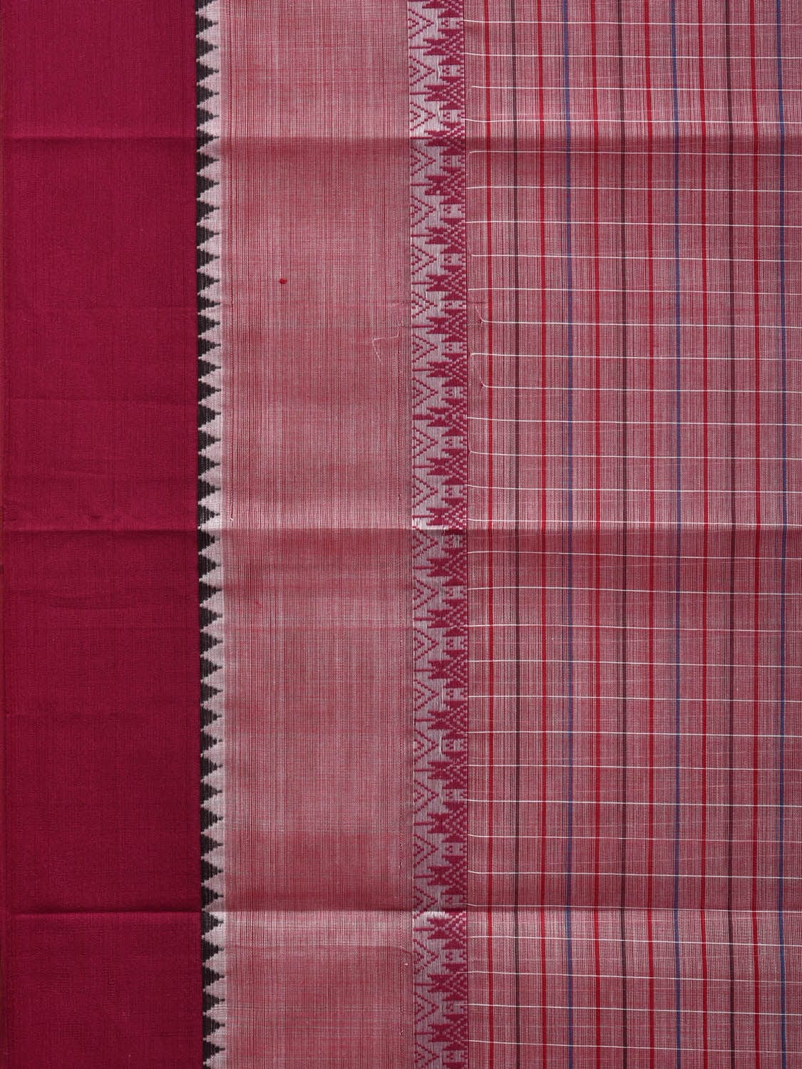 Pink Narayanpet Cotton Handloom Saree with Checks Design No Blouse np0612