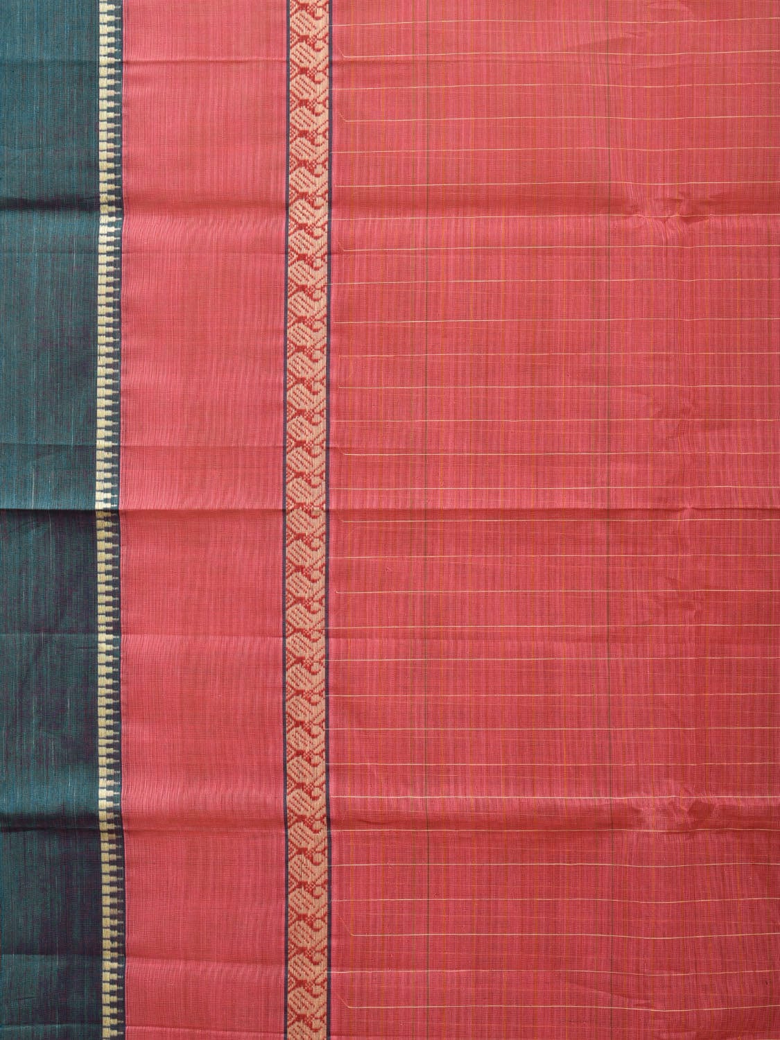 Pink Narayanpet Cotton Handloom Saree with Strips Design No Blouse np0809