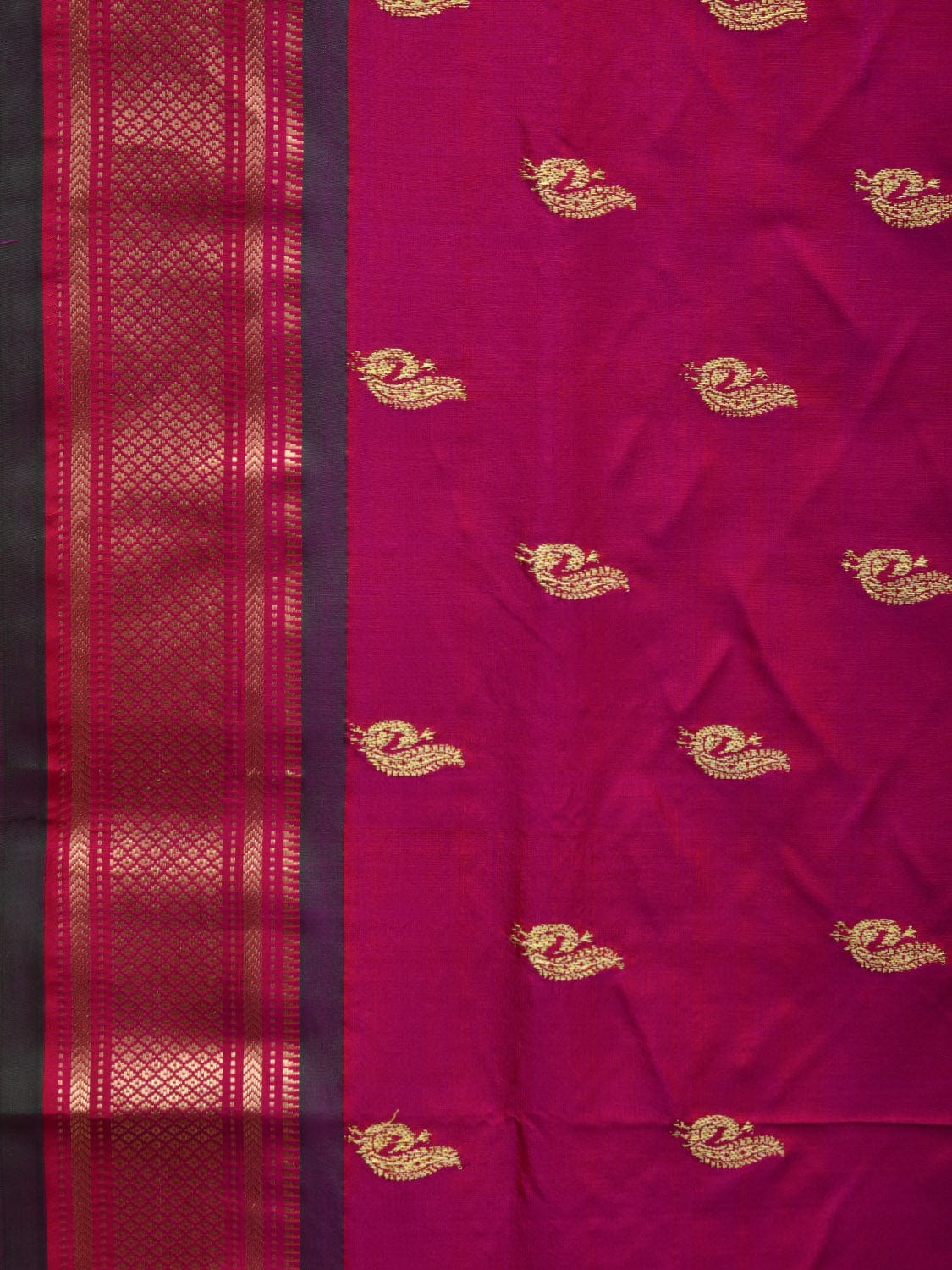 Pink Paithani Silk Handloom Saree with Peacocks Pallu Design p0461