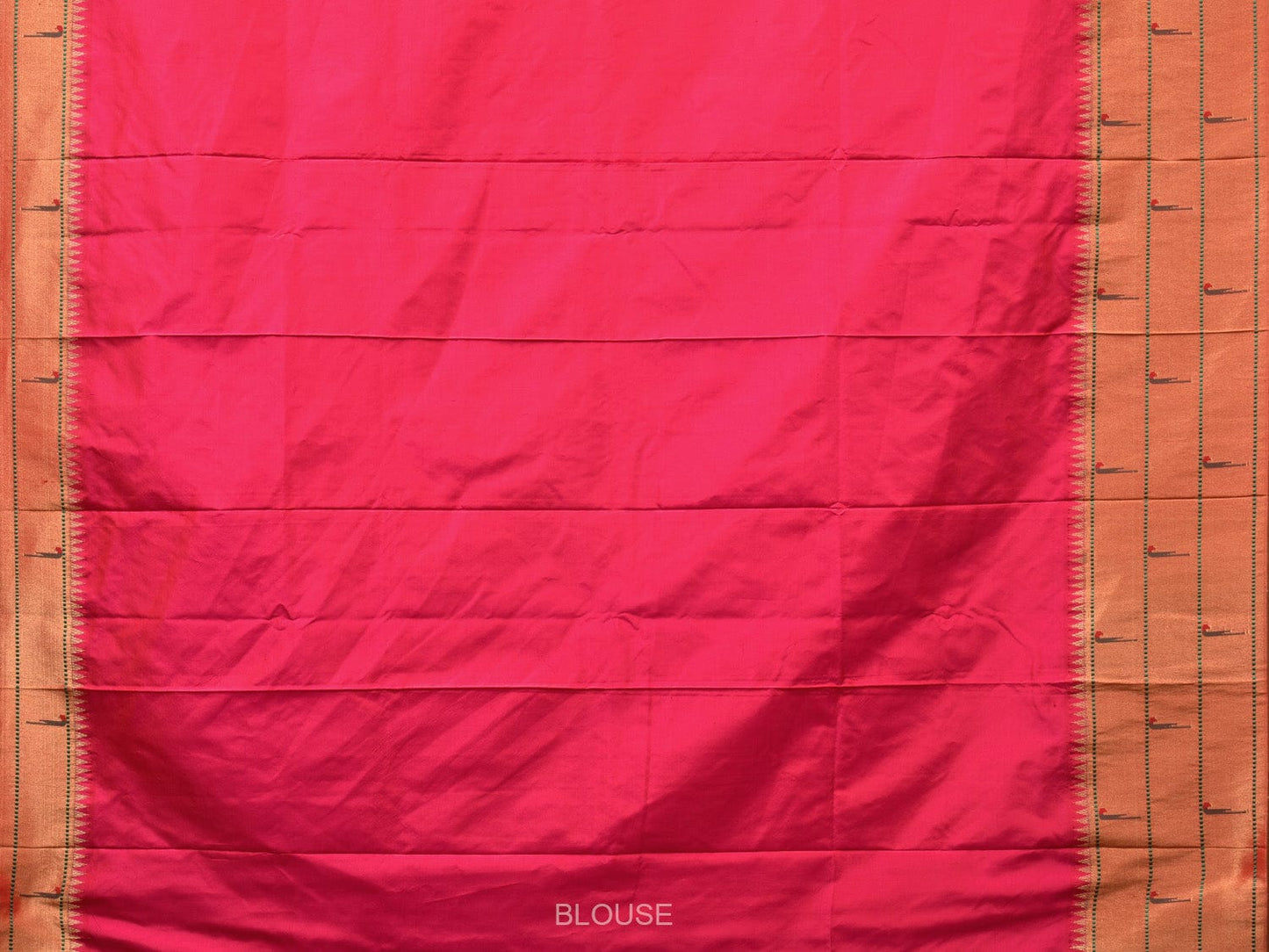 Pink Paithani Silk Handloom Saree with Triple Muniya Border Design p0491