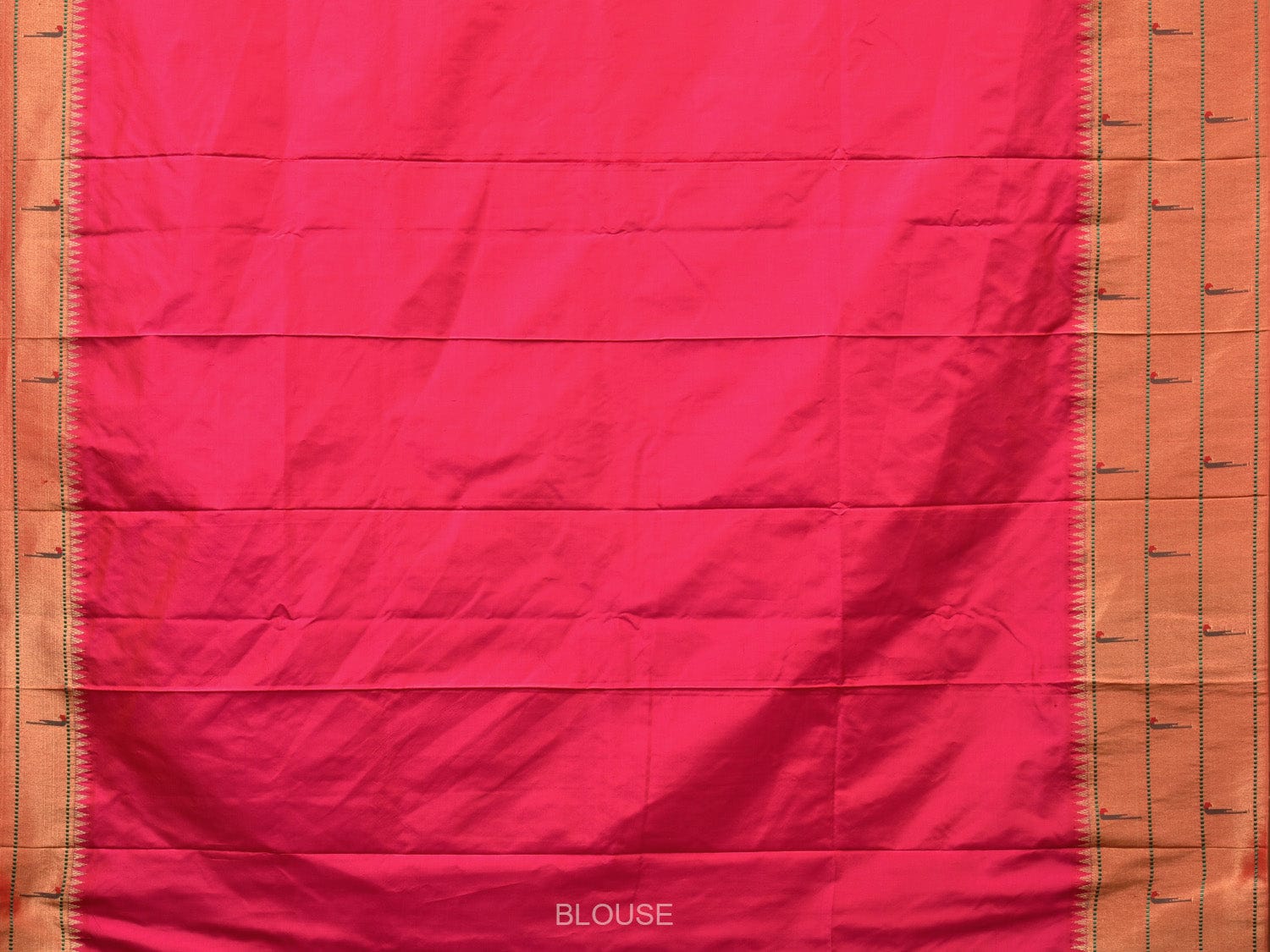 Pink Paithani Silk Handloom Saree with Triple Muniya Border Design p0491