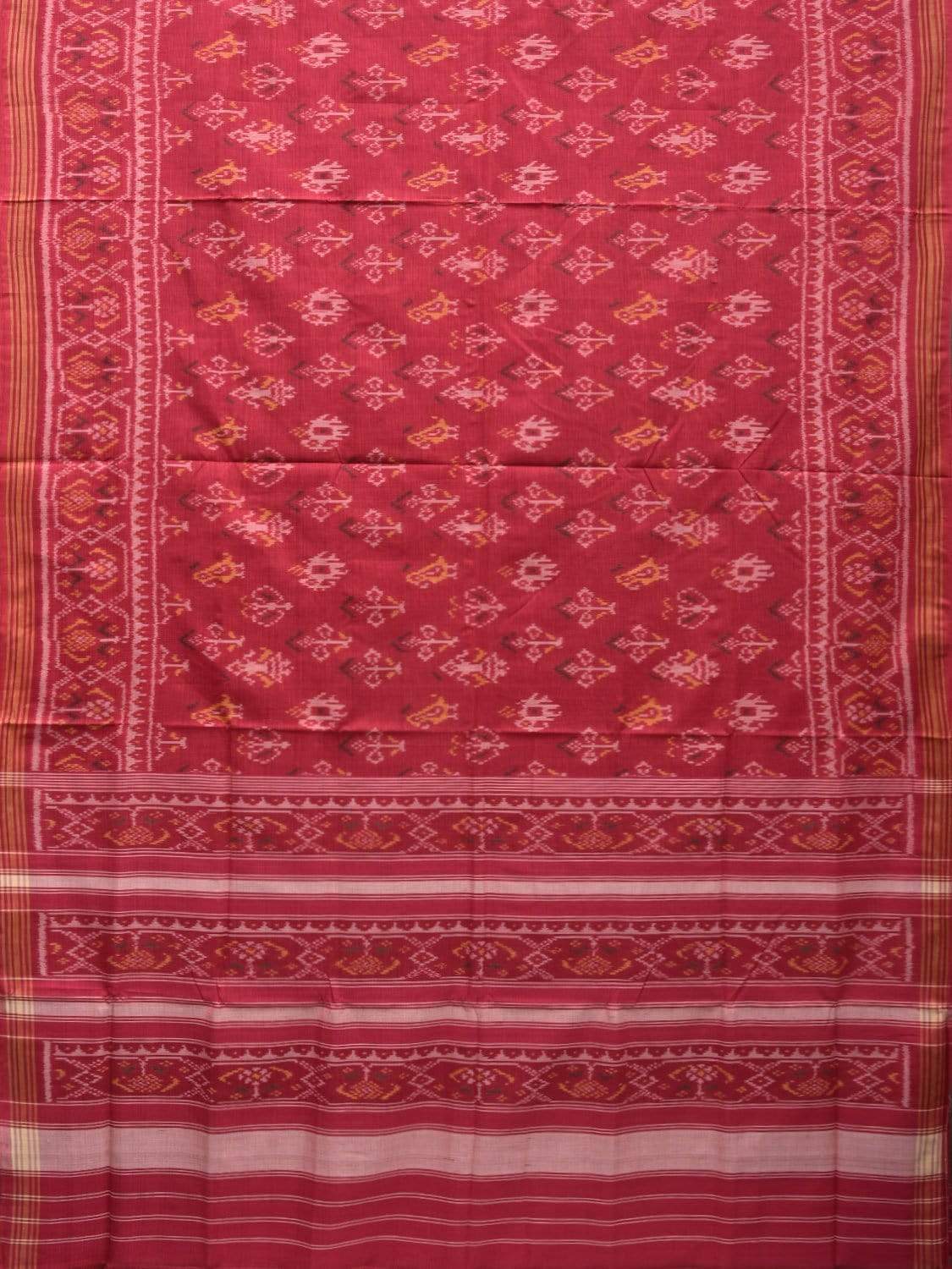 Pink Pochampally Ikat Cotton Handloom Saree with All Over Body Design i0635