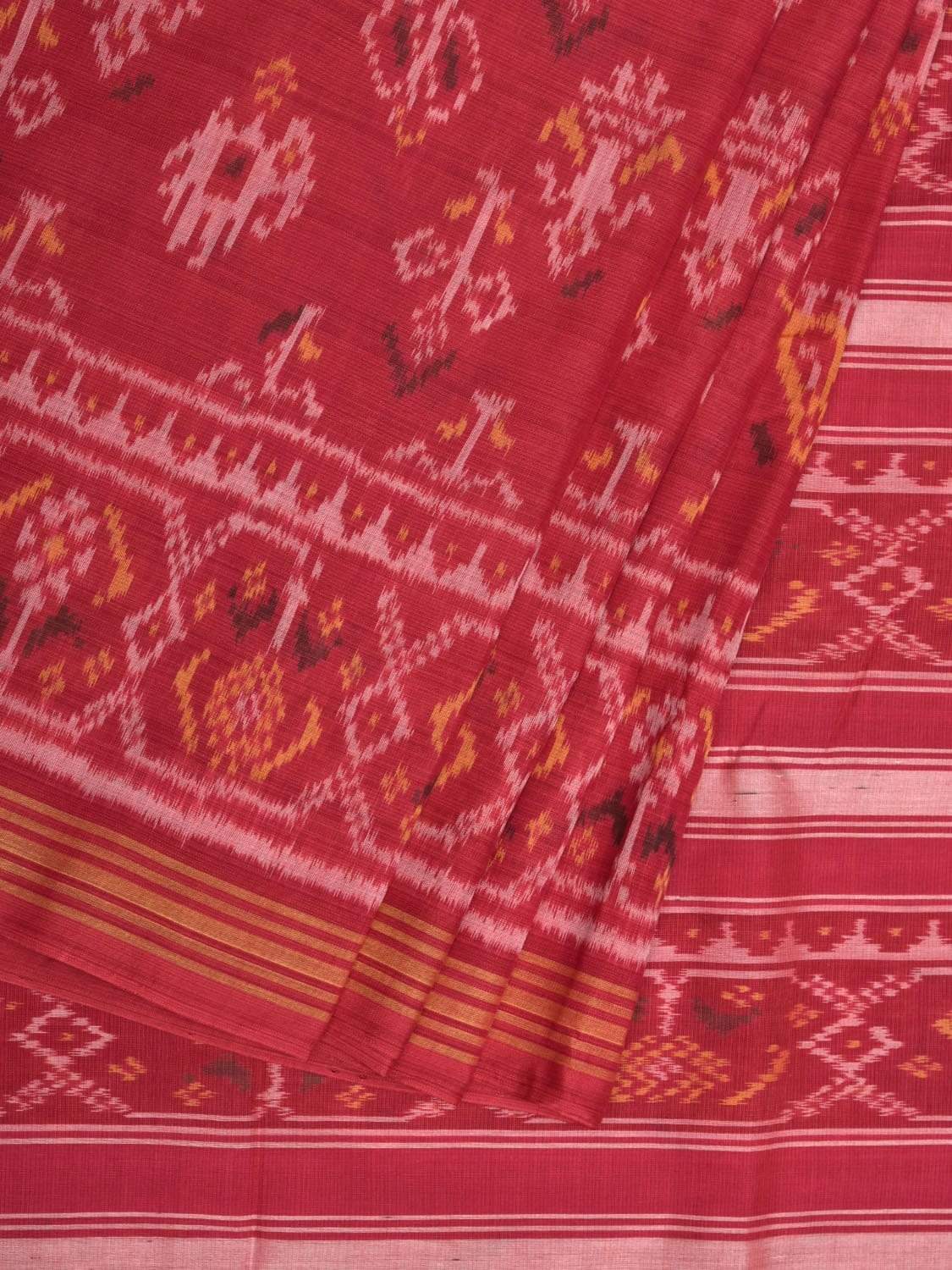 Pink Pochampally Ikat Cotton Handloom Saree with All Over Body Design i0635