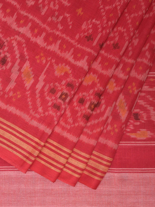 Pink Pochampally Ikat Cotton Handloom Saree with All Over Design i0866