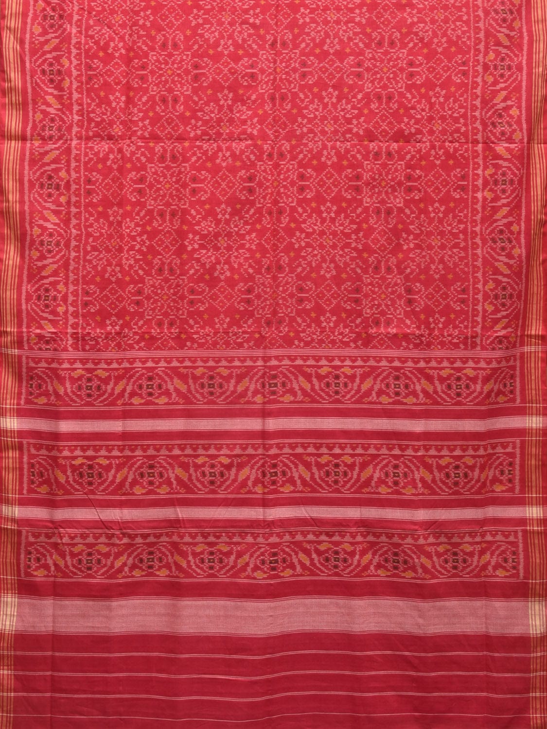 Pink Pochampally Ikat Cotton Handloom Saree with All Over Design i0866