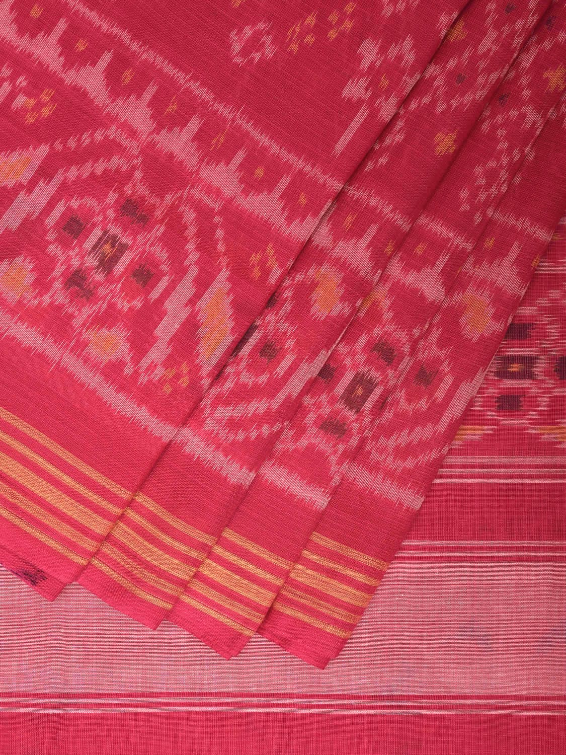 Pink Pochampally Ikat Cotton Handloom Saree with All Over Design i0870