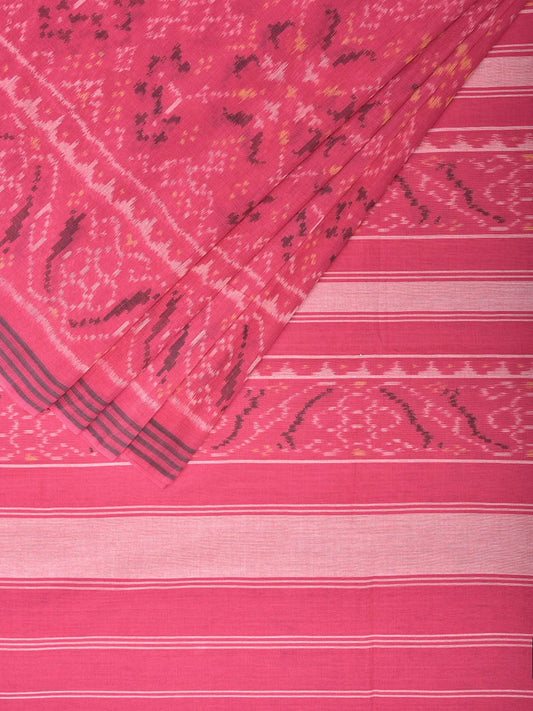 Pink Pochampally Ikat Cotton Handloom Saree with All Over Design i0877