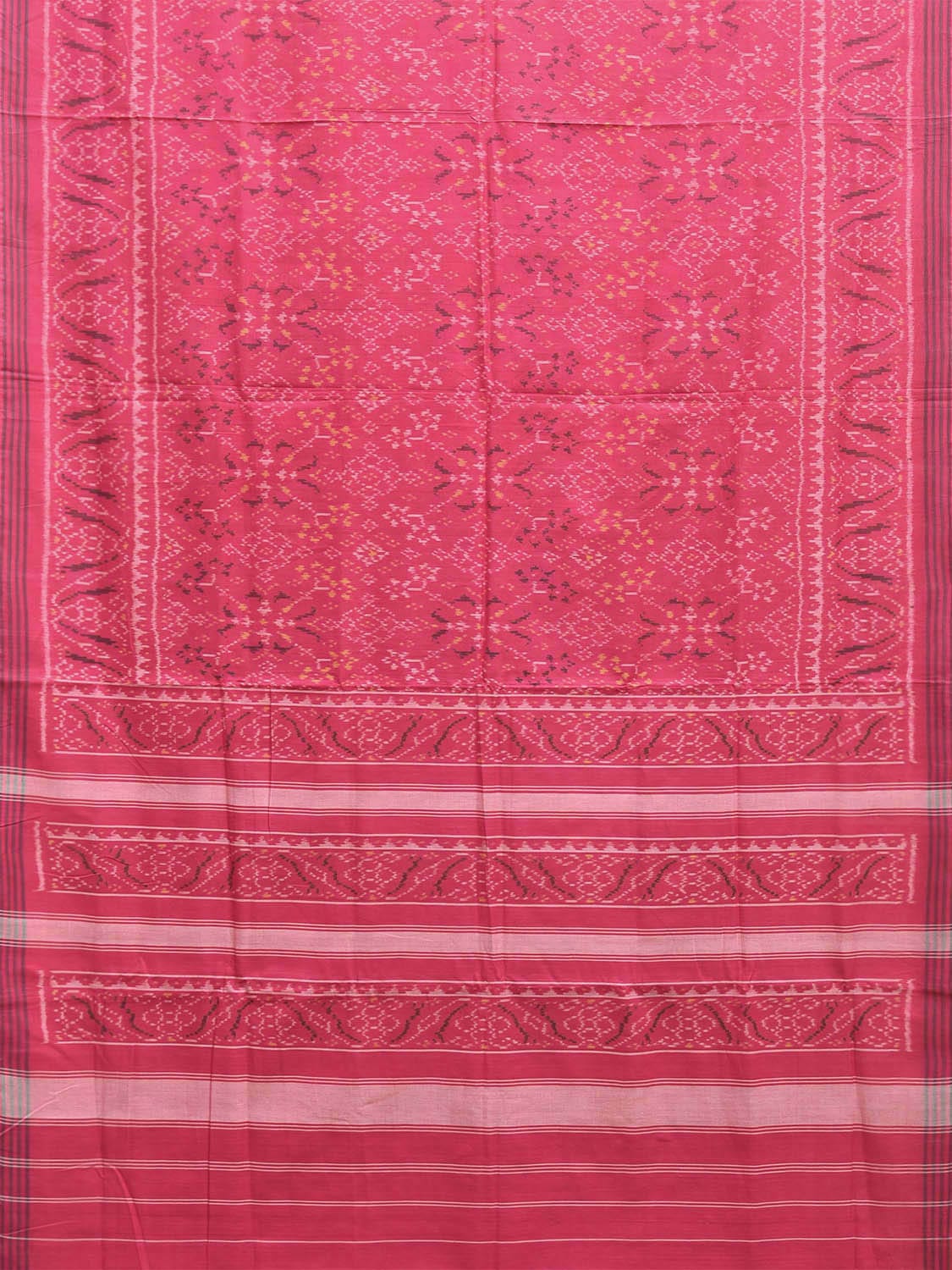 Pink Pochampally Ikat Cotton Handloom Saree with All Over Design i0877