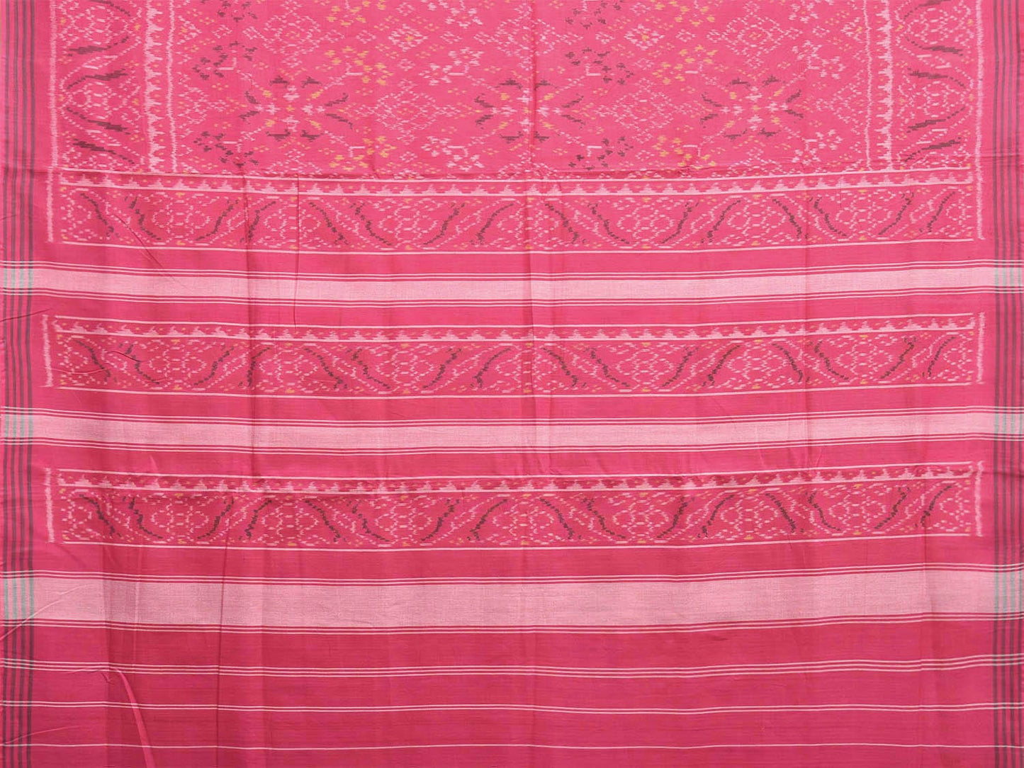 Pink Pochampally Ikat Cotton Handloom Saree with All Over Design i0877