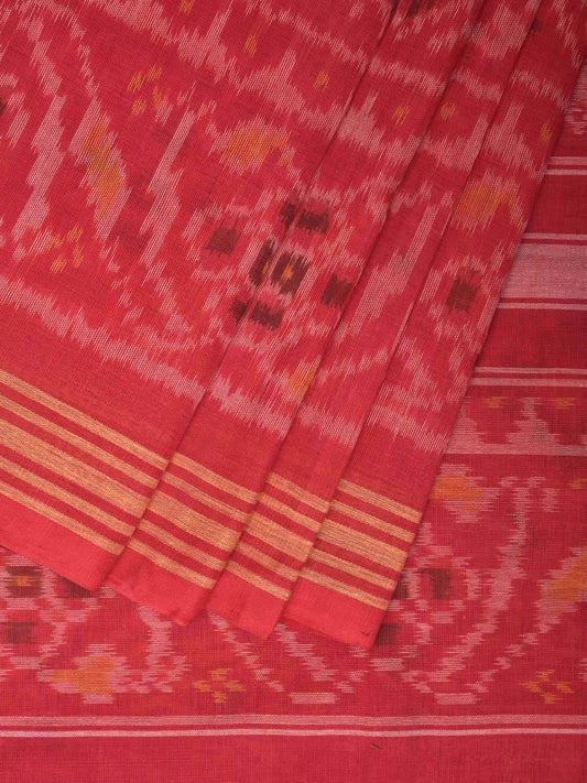 Pink Pochampally Ikat Cotton Handloom Saree with All Over Grill Design i0872