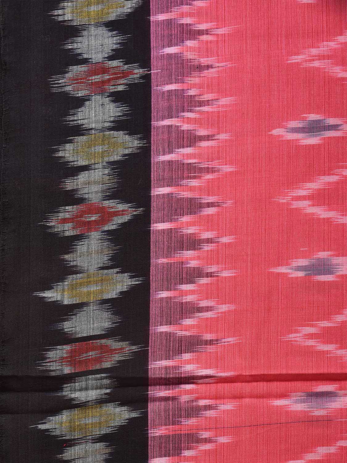 Pink Pochampally Ikat Cotton Handloom Saree with Body Buta and Border Design No Blouse i0826