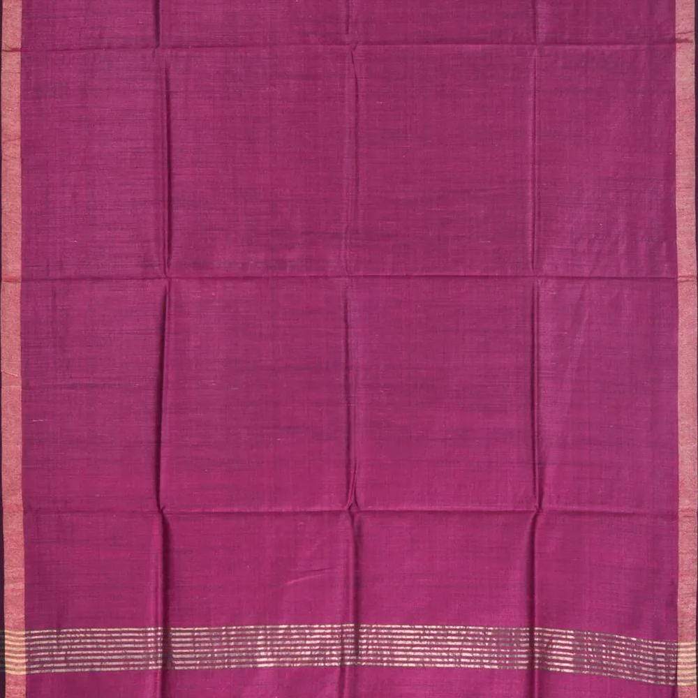 Pink Tussar Handloom Dupatta with Zari Border ds1755