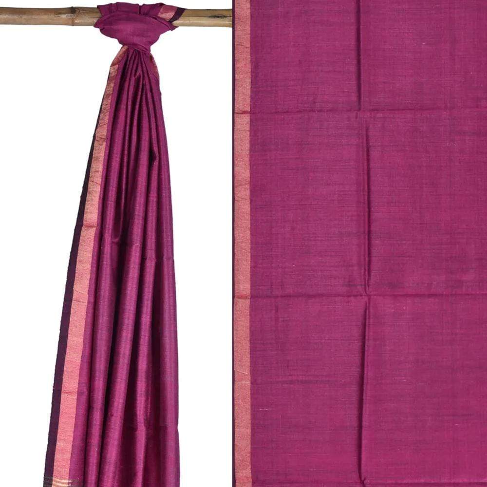 Pink Tussar Handloom Dupatta with Zari Border ds1755