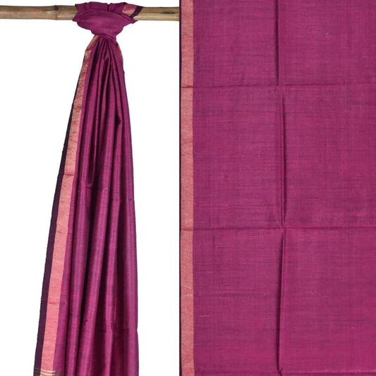 Pink Tussar Handloom Dupatta with Zari Border ds1755