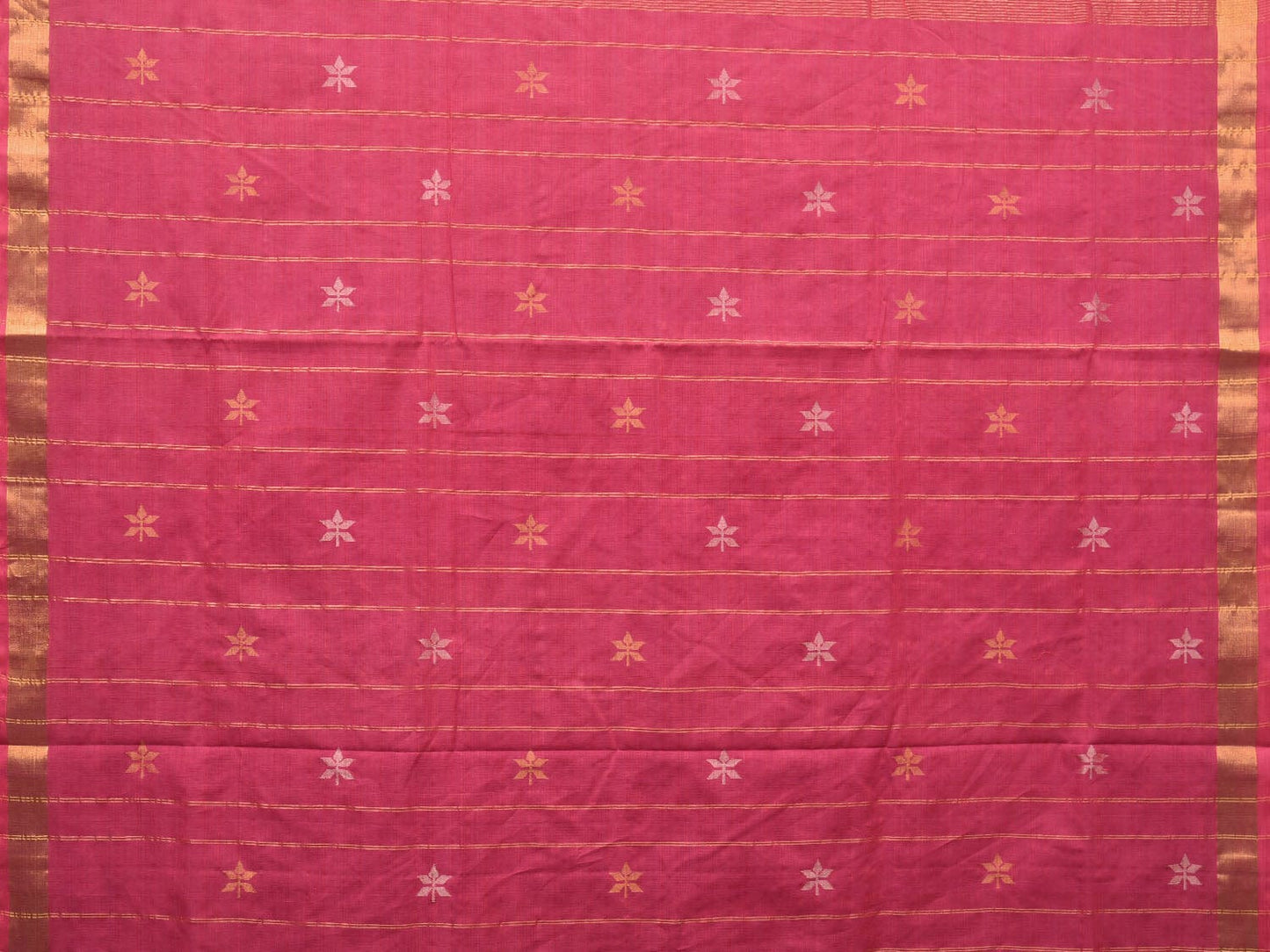 Pink Uppada Cotton Handloom Saree with All Over Buta Design u1980