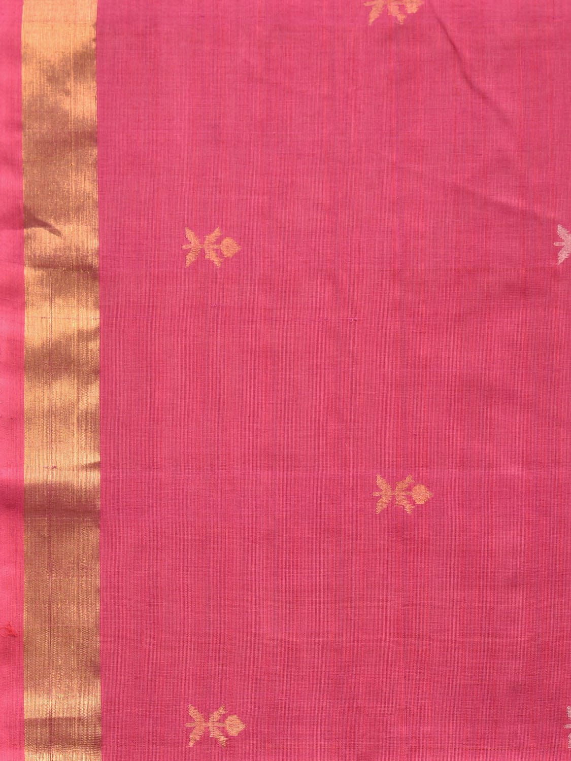 Pink Uppada Cotton Handloom Saree with All Over Buta Design u1980