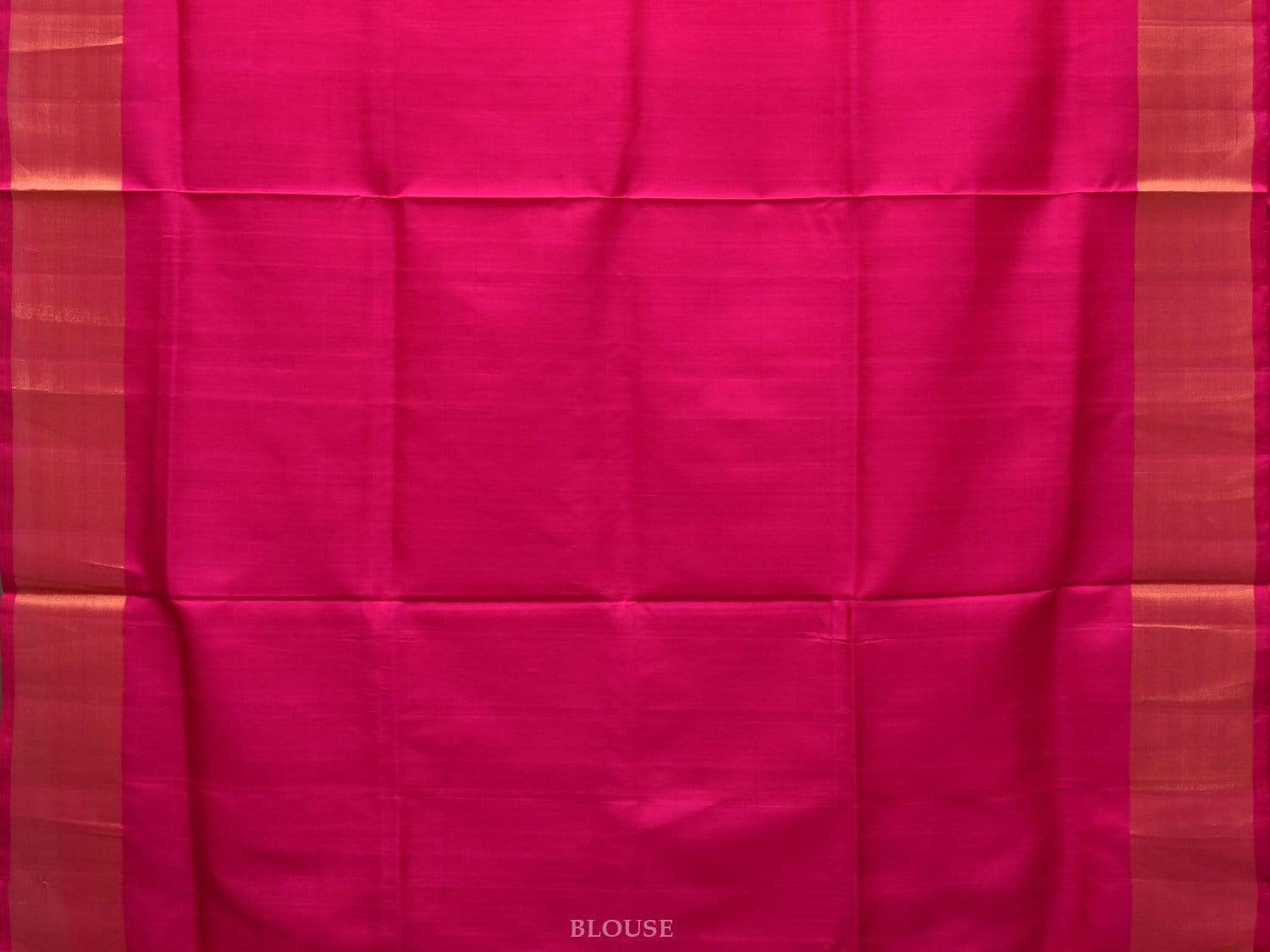 Pink Uppada Silk Handloom Plain Saree with Contrast Pallu Design u1758