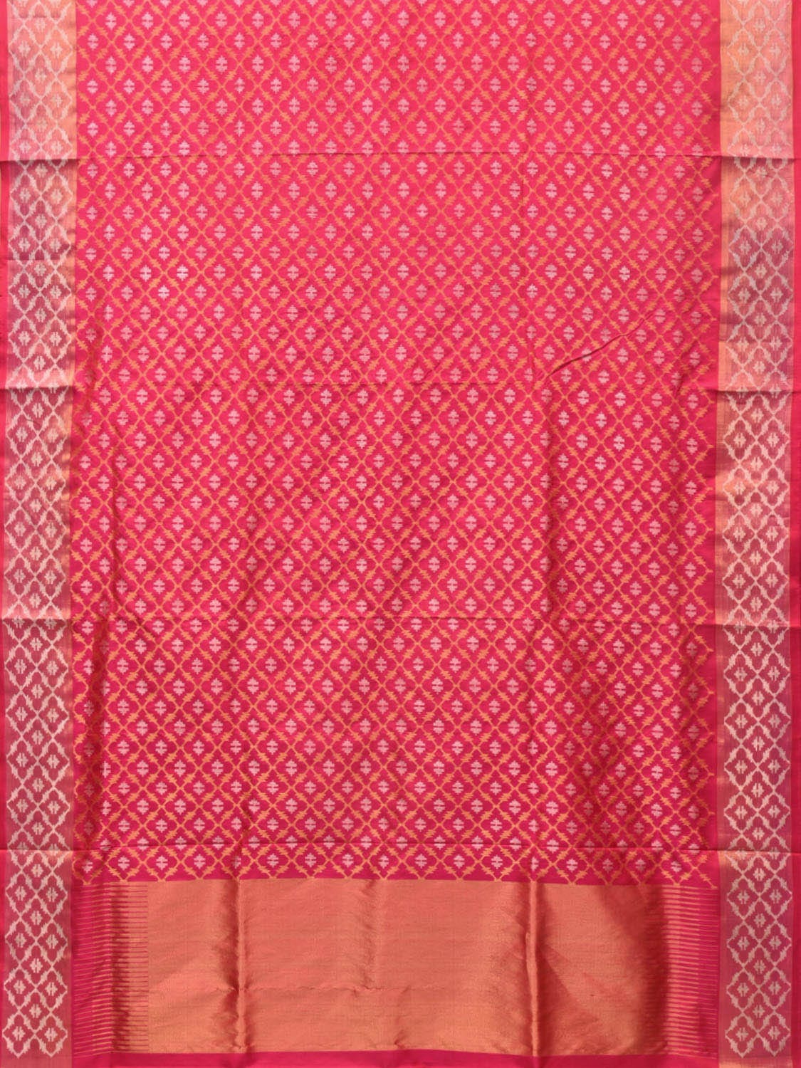 Pink Uppada Silk Handloom Saree with All Over Jamdani Design u2050