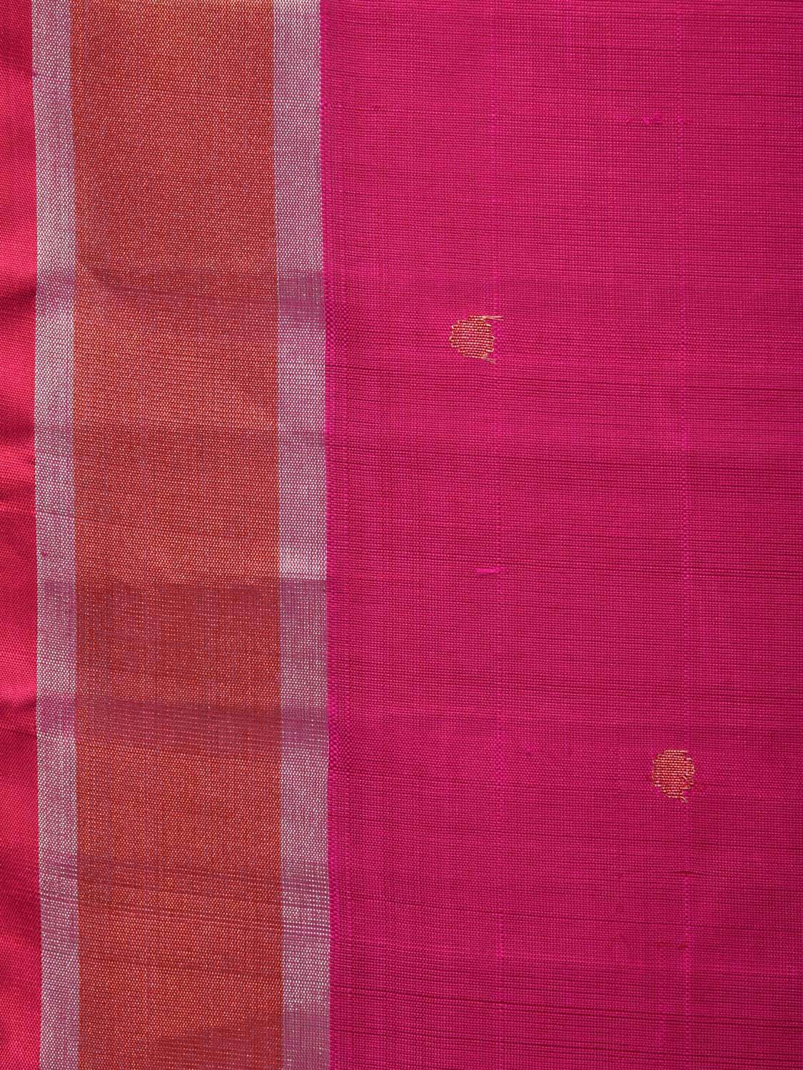 Pink Uppada Silk Handloom Saree with Birds and Floral Pallu Design u1965