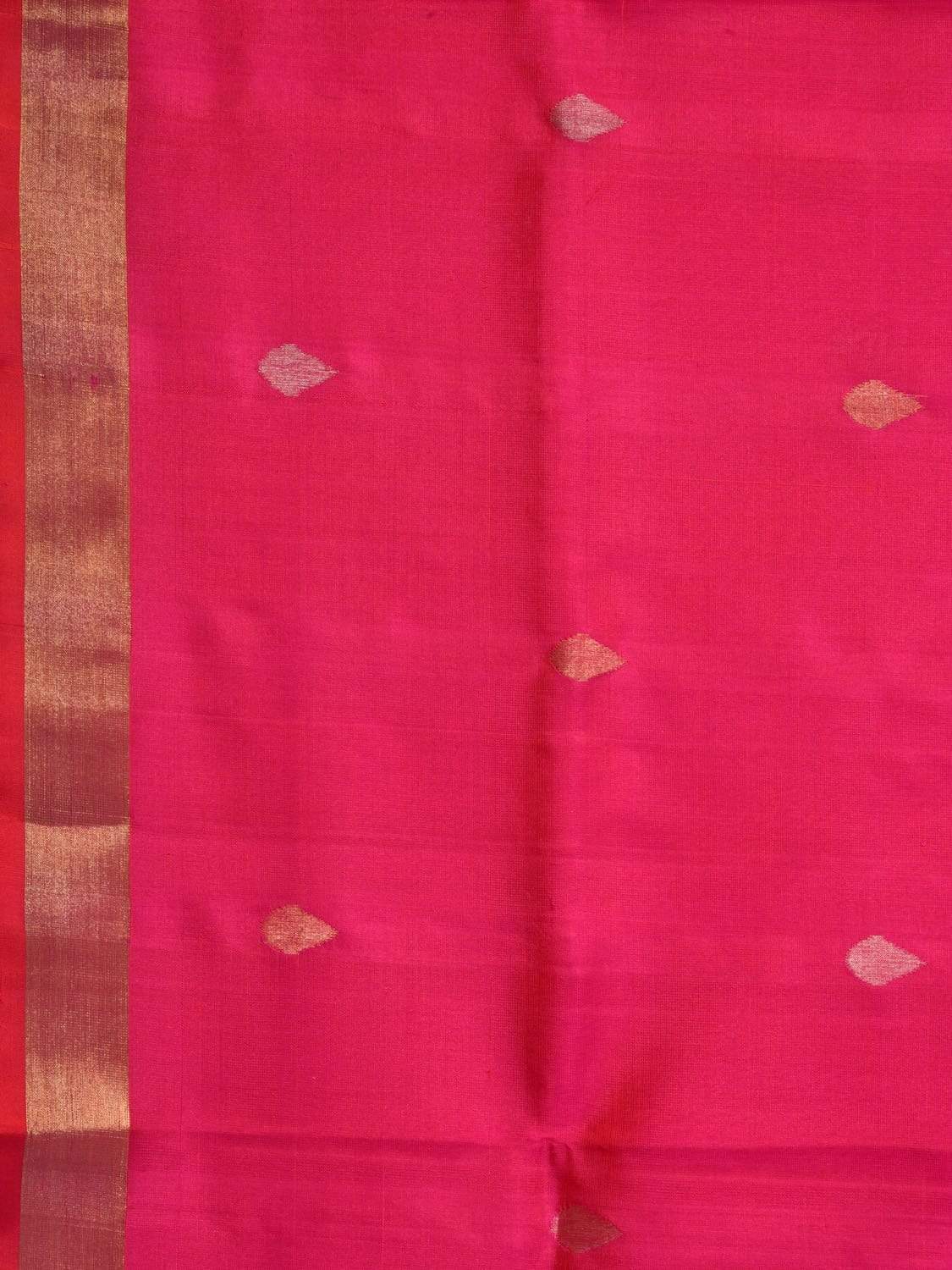 Pink Uppada Silk Handloom Saree with Birds and Jamdani Pallu Design u1555