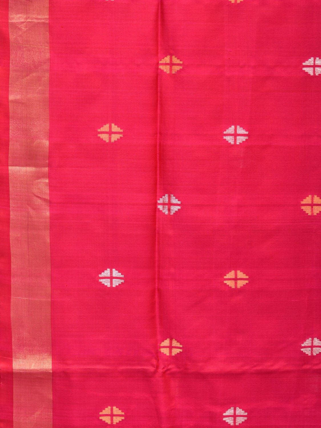 Pink Uppada Silk Handloom Saree with Floral Big Buta Pallu Design u2058