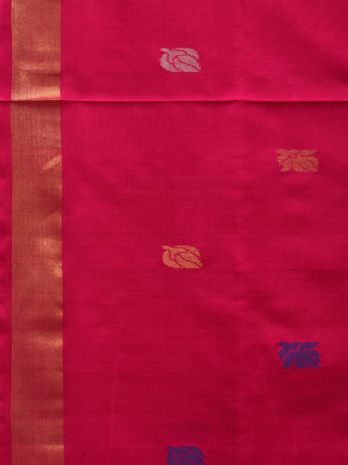 Pink Uppada Silk Handloom Saree with Floral Pallu Design u1900