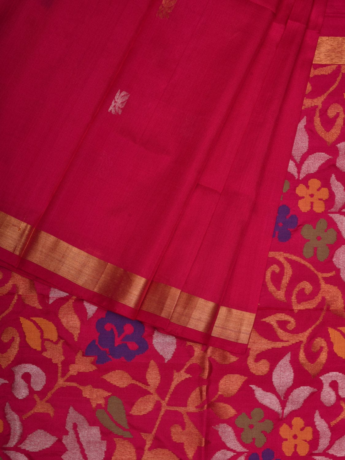 Pink Uppada Silk Handloom Saree with Floral Pallu Design u1900