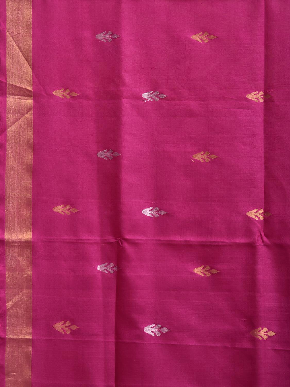 Pink Uppada Silk Handloom Saree with Floral Pallu Design u2349