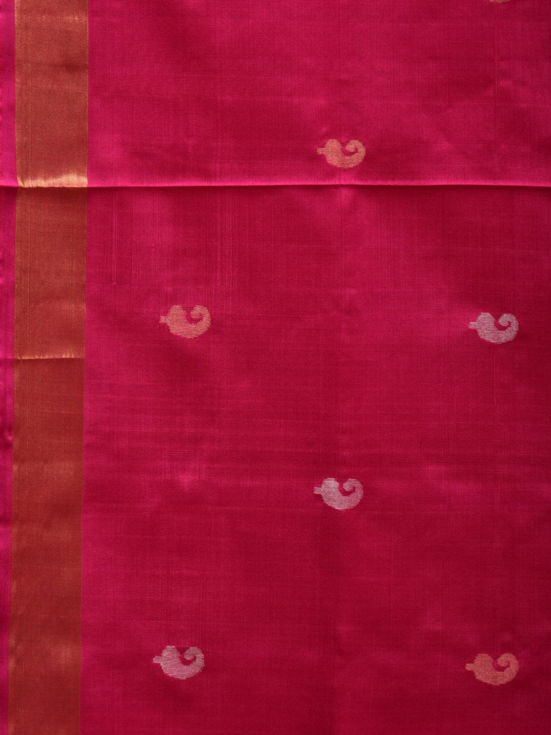Pink Uppada Silk Handloom Saree with Grill Pallu Design u1862