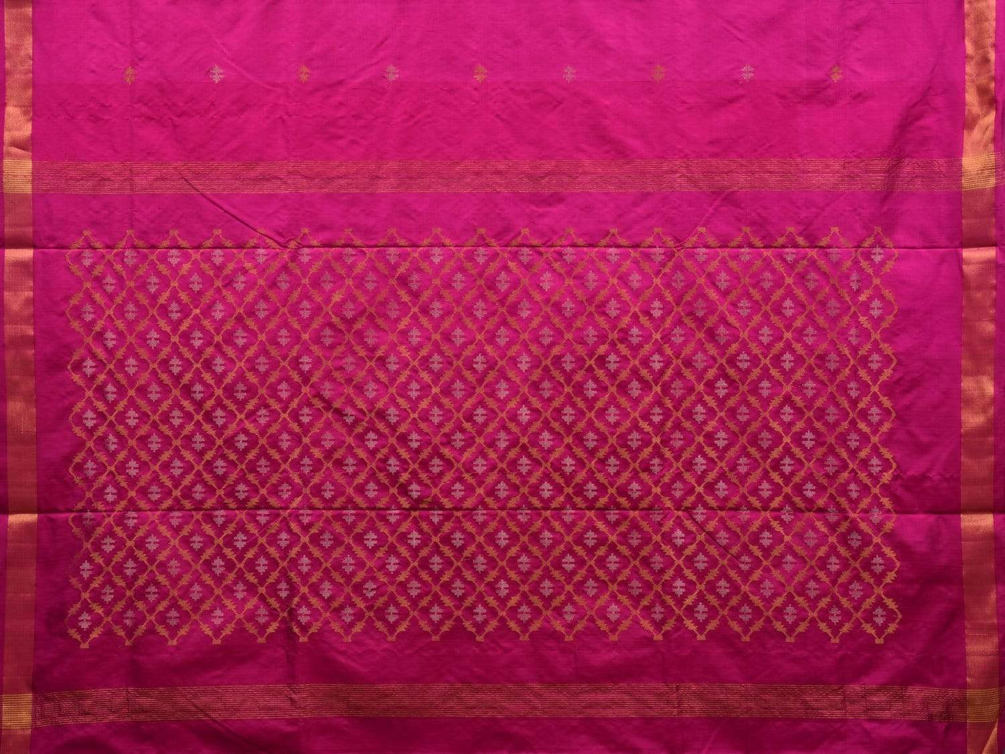 Pink Uppada Silk Handloom Saree with Jamdani Pallu Design u1822