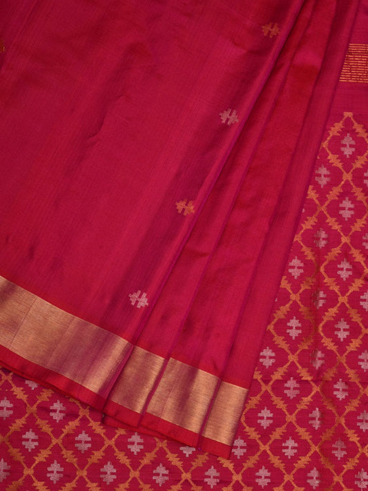 Pink Uppada Silk Handloom Saree with Jamdani Pallu Design u1922