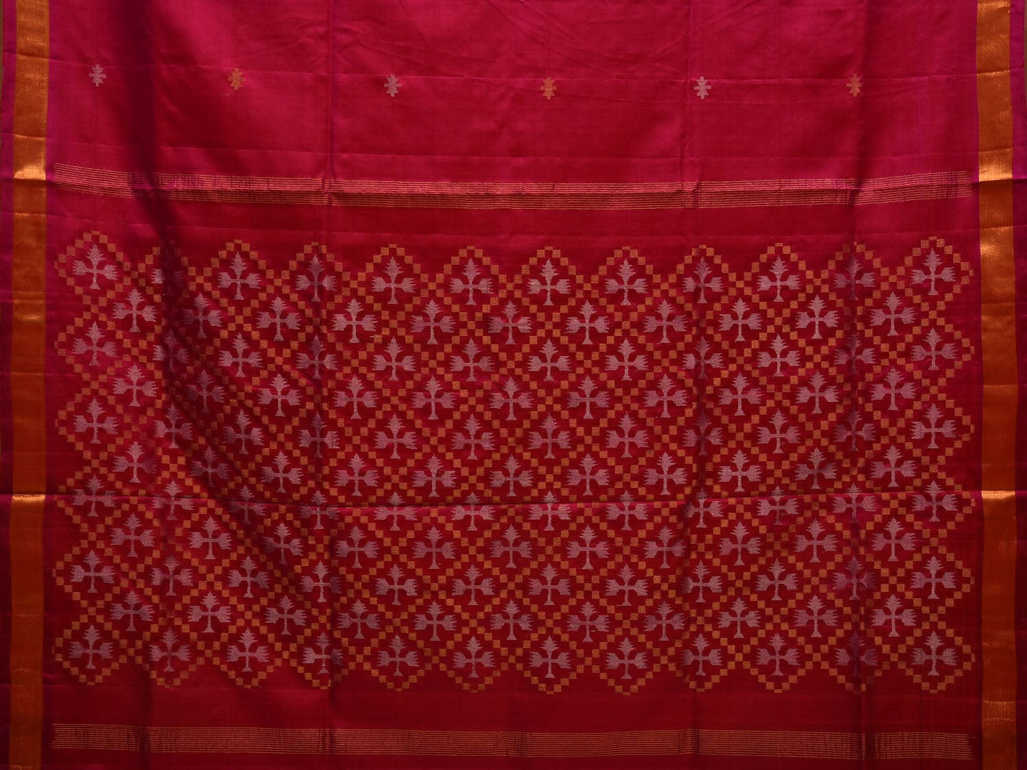Pink Uppada Silk Handloom Saree with Jamdani Pallu Design u1943