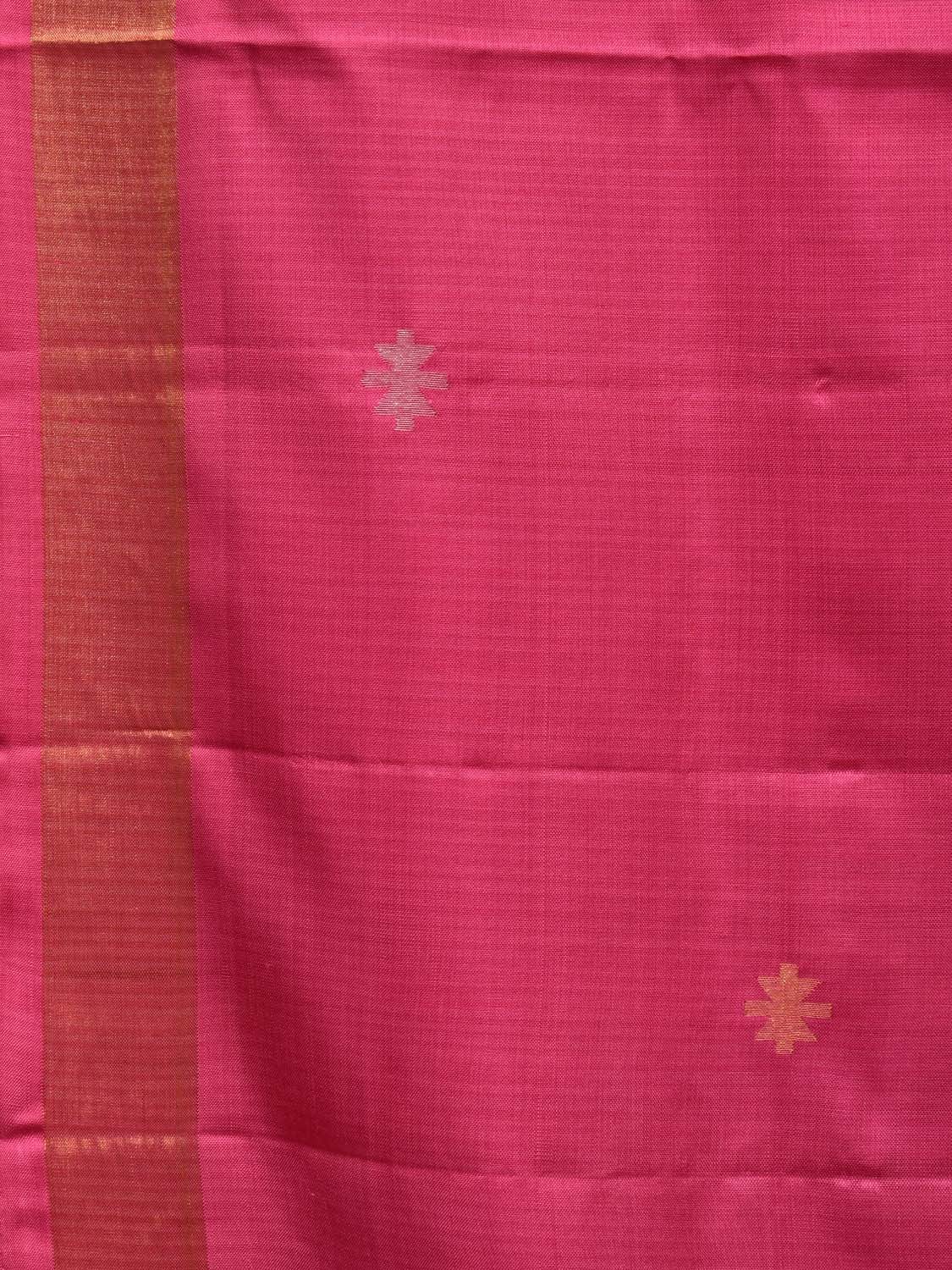 Pink Uppada Silk Handloom Saree with Jamdani Pallu Design u1952